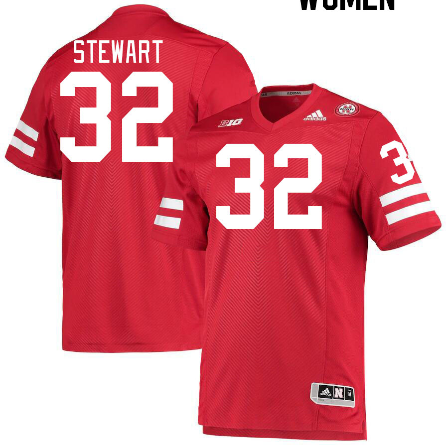 Women #32 Rahmir Stewart Nebraska Cornhuskers College Football Jerseys Stitched Sale-Red
